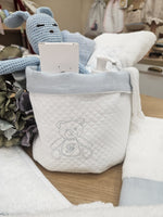 Coordinato da bagno in spugna di cotone e lino