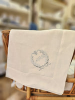 Quadrato  in lino con fascia in lino