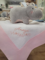 Quadrato  in lino con fascia in lino