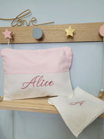 Coordinato per il cambio, borsello e quadrato