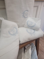 Coordinato bagno Baby love in spugna di cotone