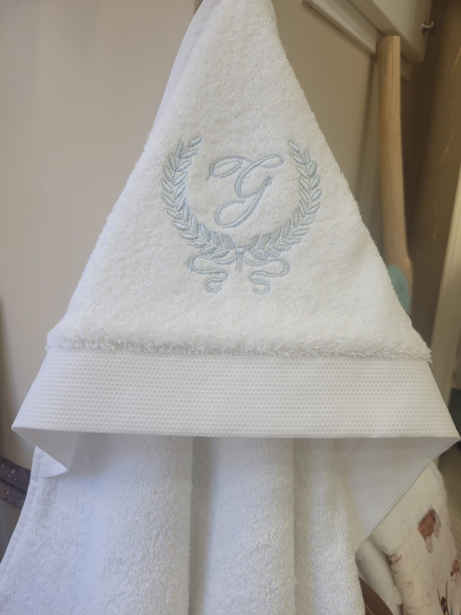 Coordinato bagno Baby love in spugna di cotone