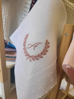 Quadrato in lino e plumetis