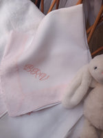 Quadrato in lino e plumetis