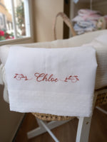 Quadrato in lino e plumetis