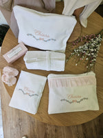 Borsello baby love con rouche in plumetis