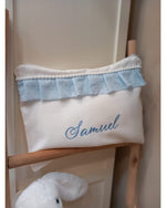 Borsello baby love con rouche in plumetis