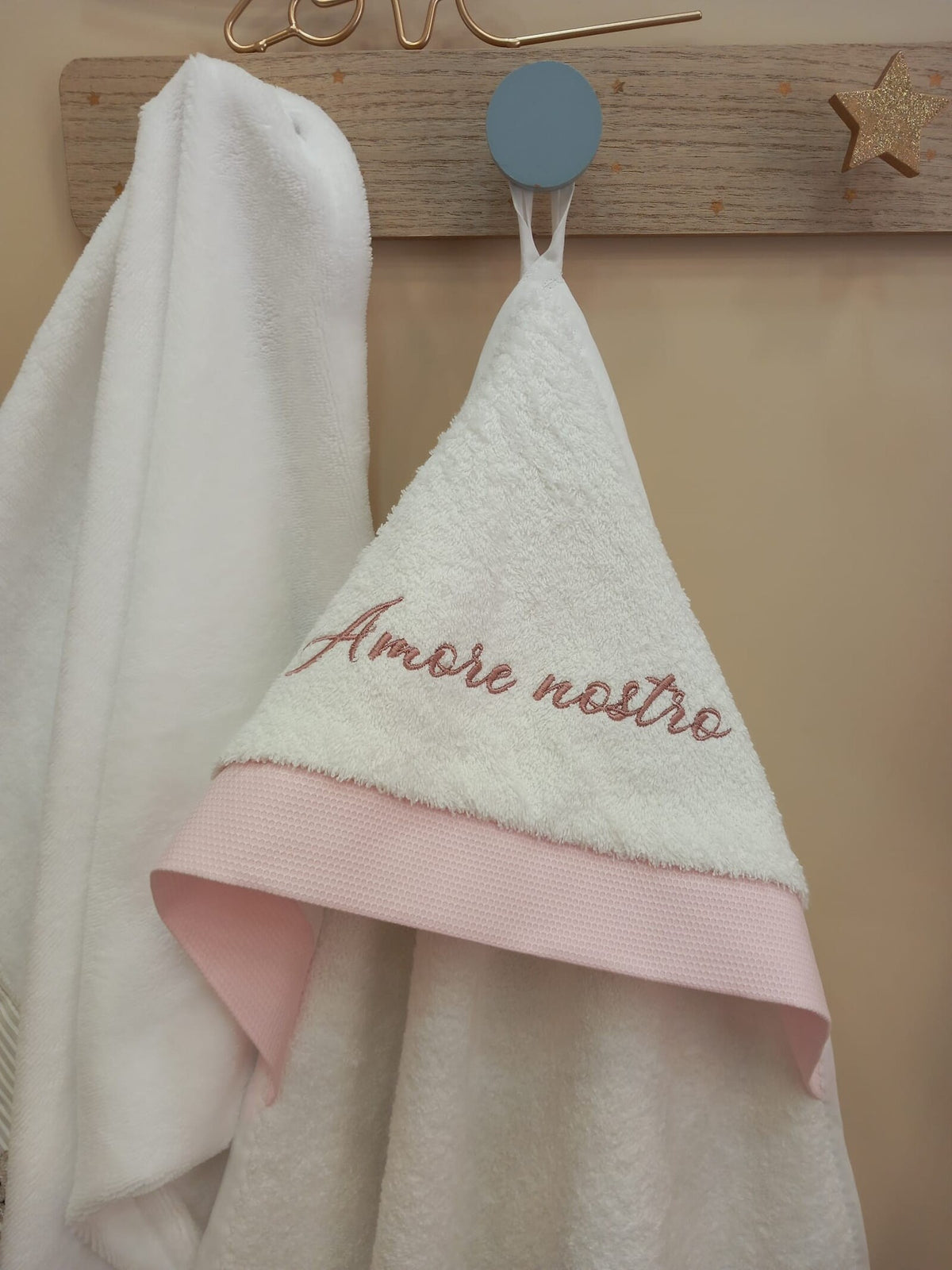 Accappatoio Baby Love in spugna bianca