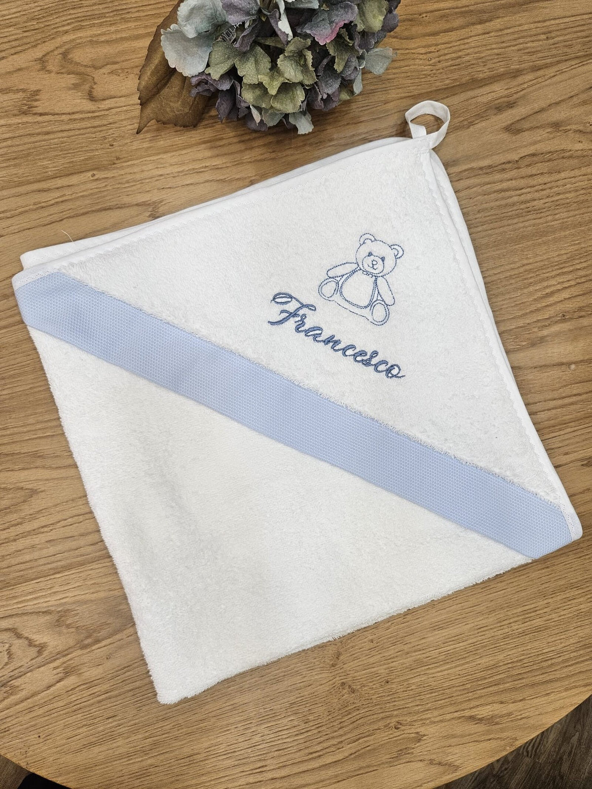 Accappatoio Baby Love in spugna bianca