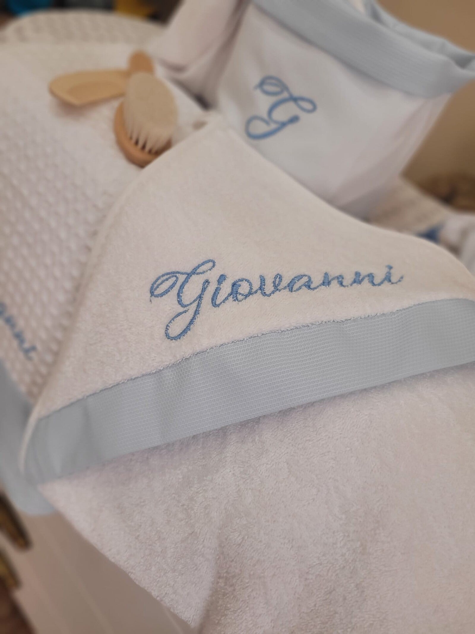 Accappatoio Baby Love in spugna bianca