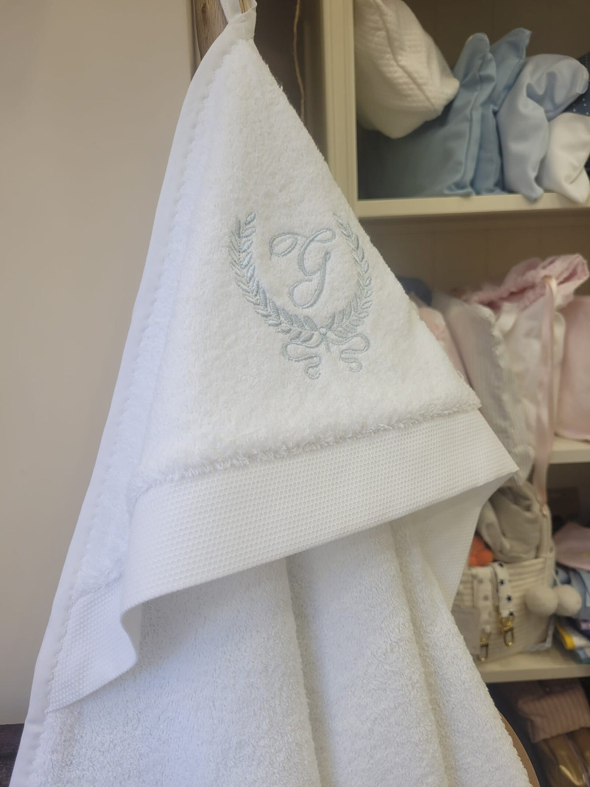 Accappatoio Baby Love in spugna bianca