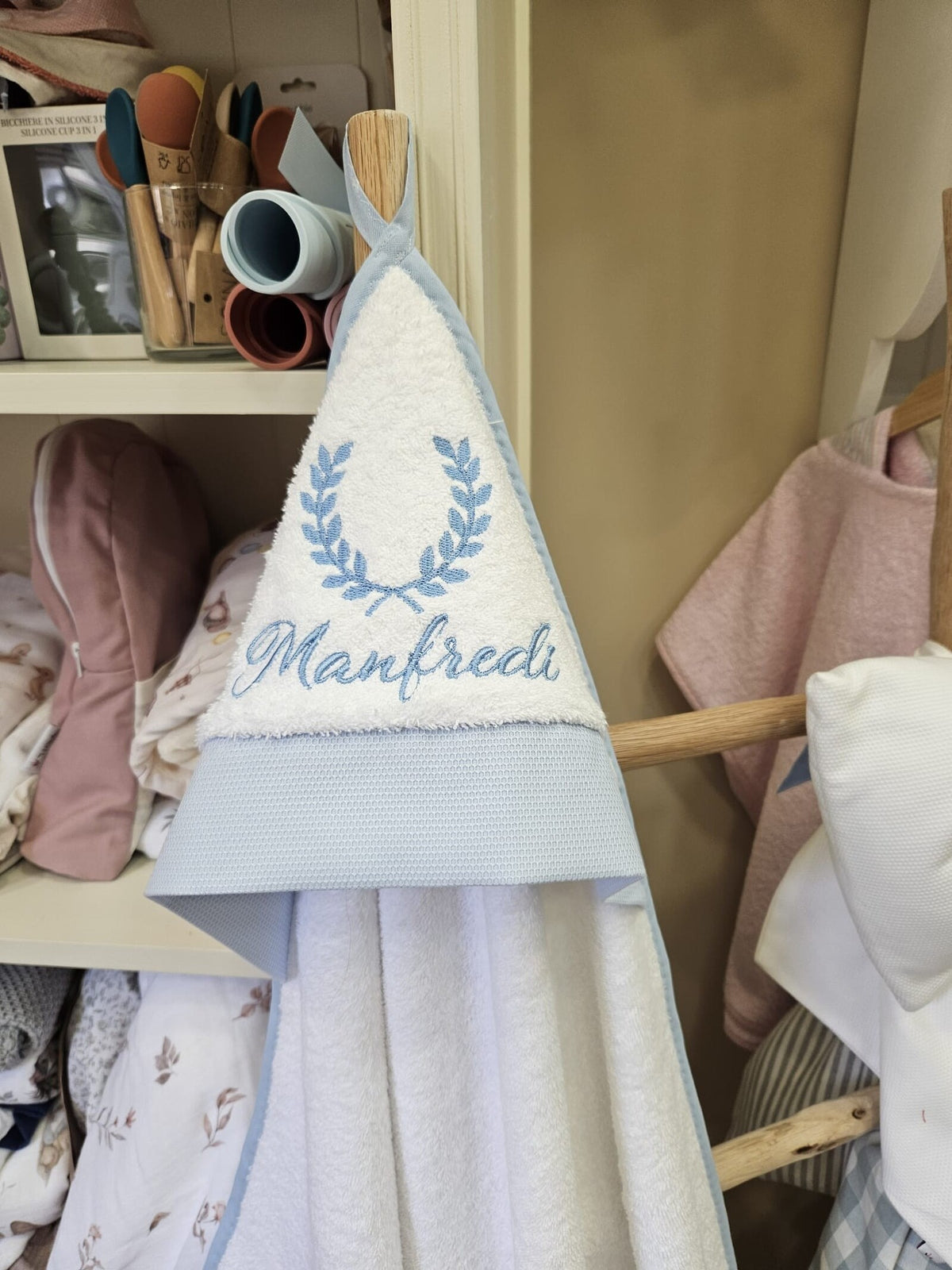 Accappatoio Baby Love in spugna bianca