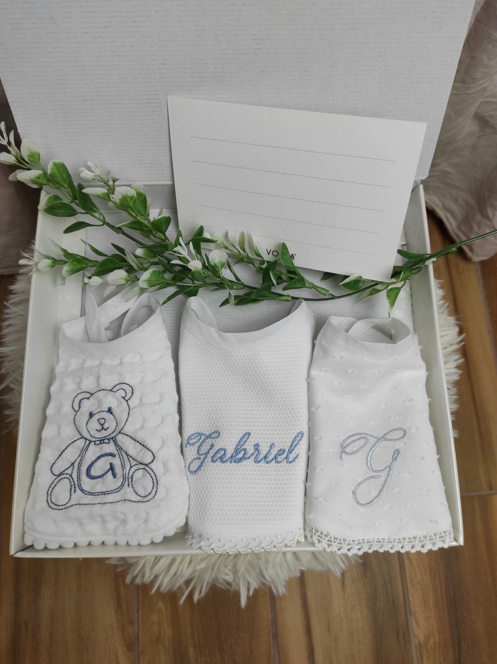 Tris di Bavaglini per Neonato personalizzati