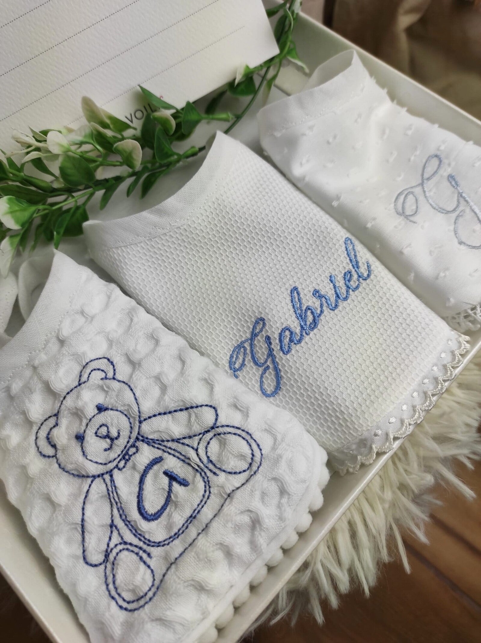 Tris di Bavaglini per Neonato personalizzati