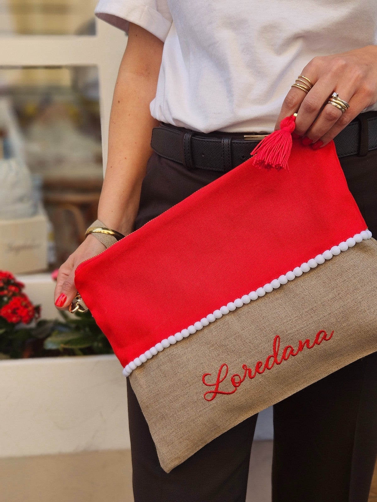 Borsello con pon pon Tequila