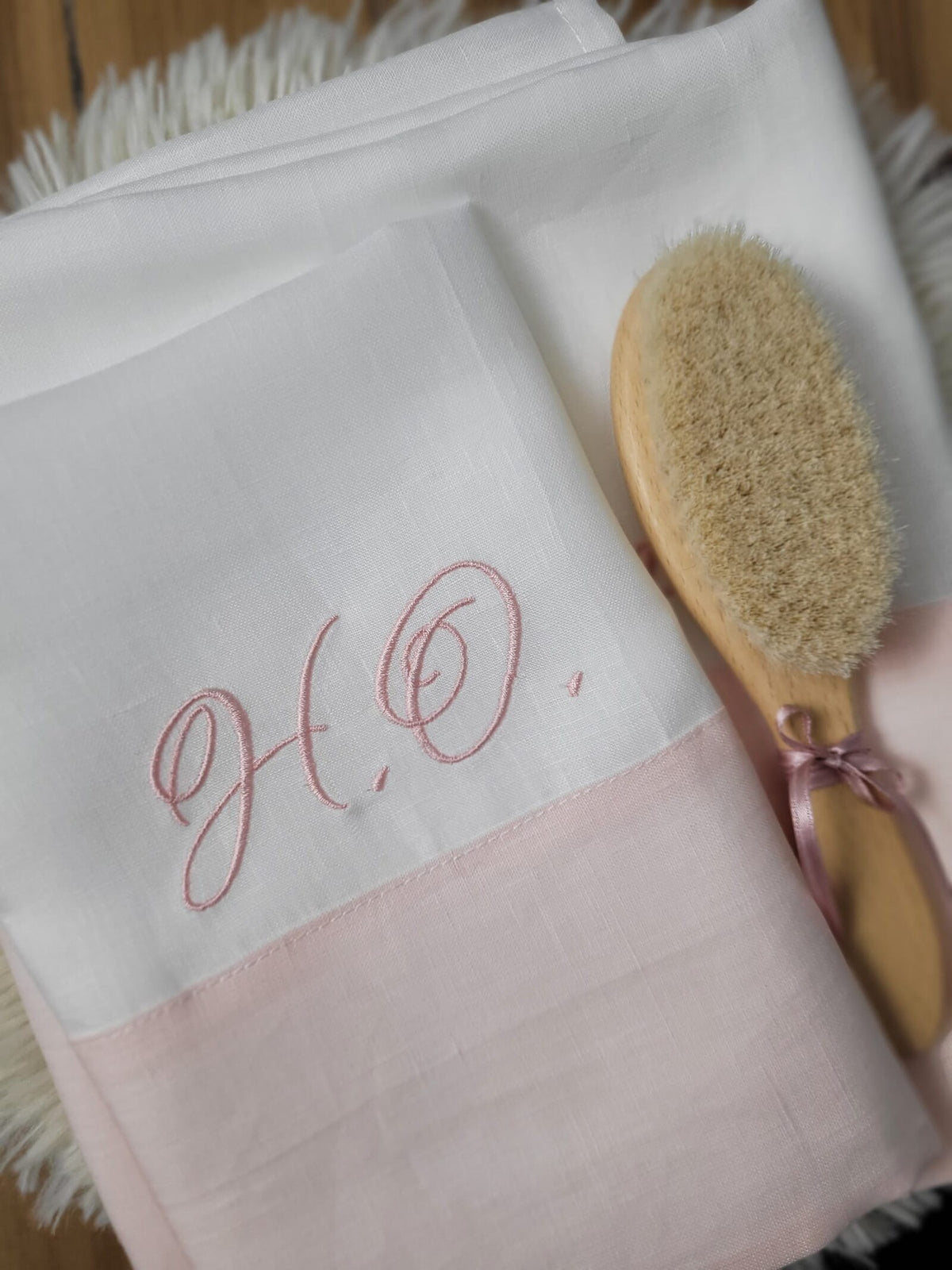 Coppia di Asciugamani in lino con fascia