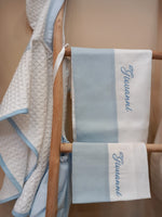 Coppia di Asciugamani in lino con fascia