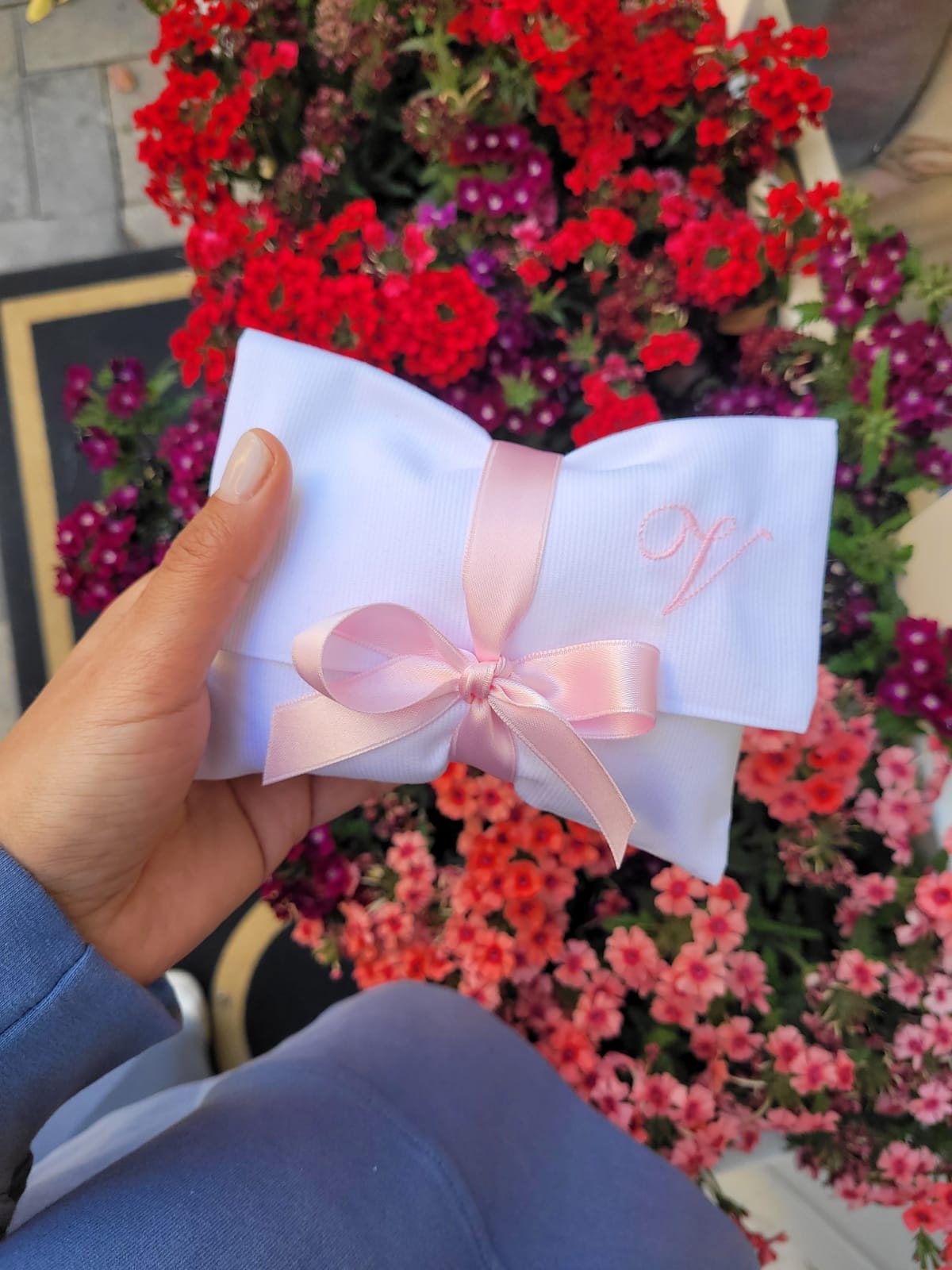 Pochette portaconfetti bianca