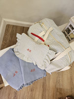 Borsello Navy con rouche