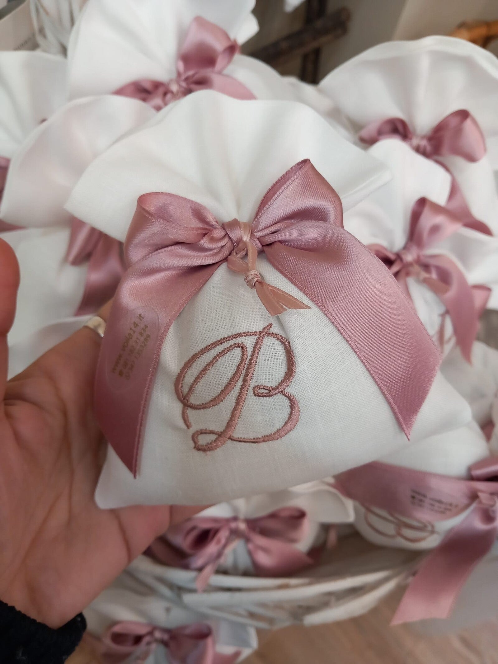 Sacchetto portaconfetti in lino