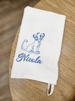Asciugamanino in spugna personalizzato con il nome