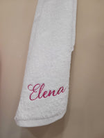 Asciugamanino in spugna personalizzato con il nome