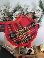 Bavaglino in tartan Il Primo Natale di