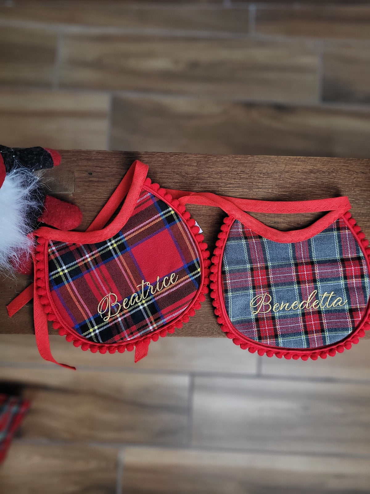 Bavaglino in tartan Il Primo Natale di