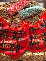 Bavaglino in tartan Il Primo Natale di