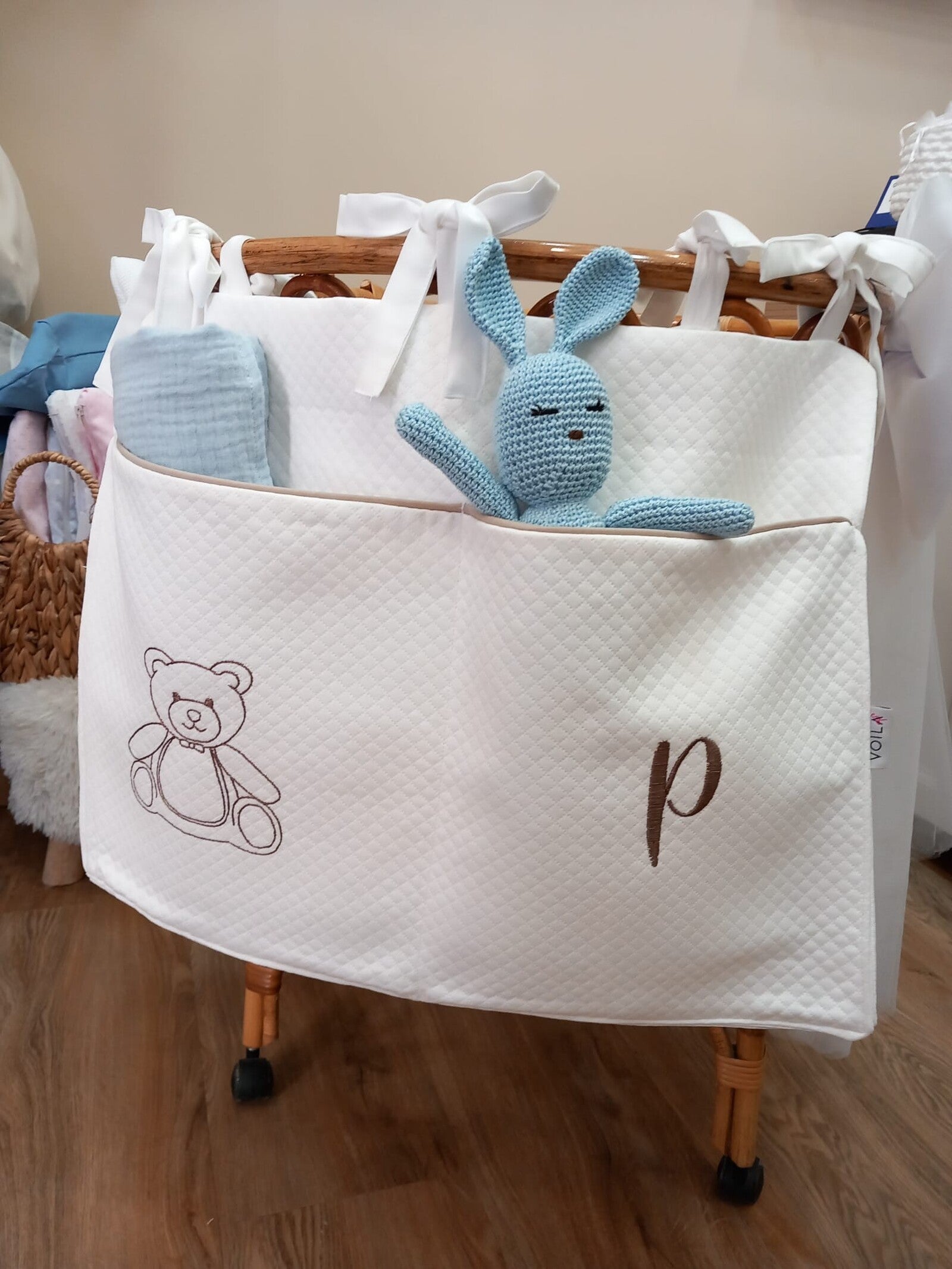 Marsupio da culla, pannello porta oggetti per culla