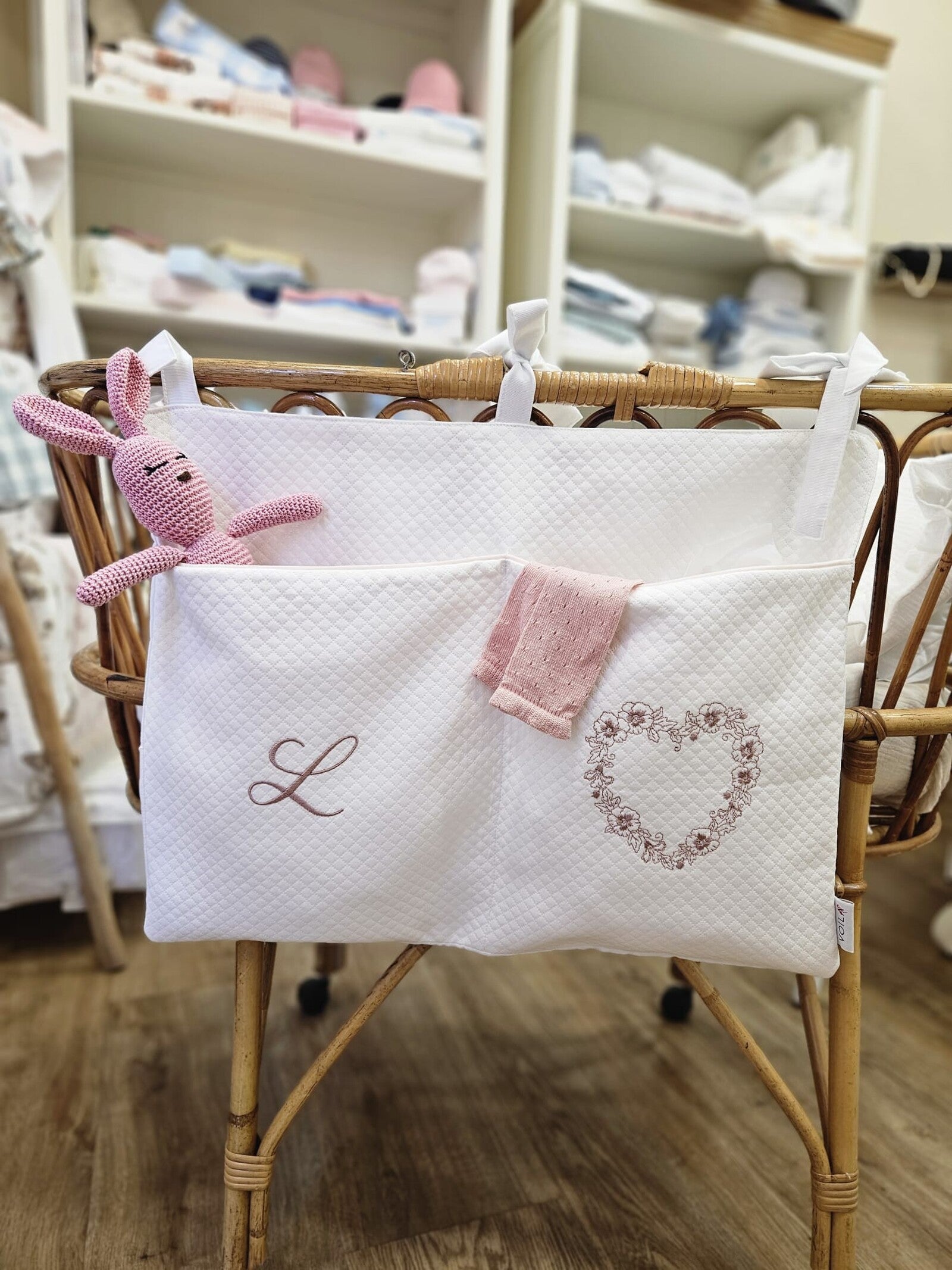 Marsupio da culla, pannello porta oggetti per culla