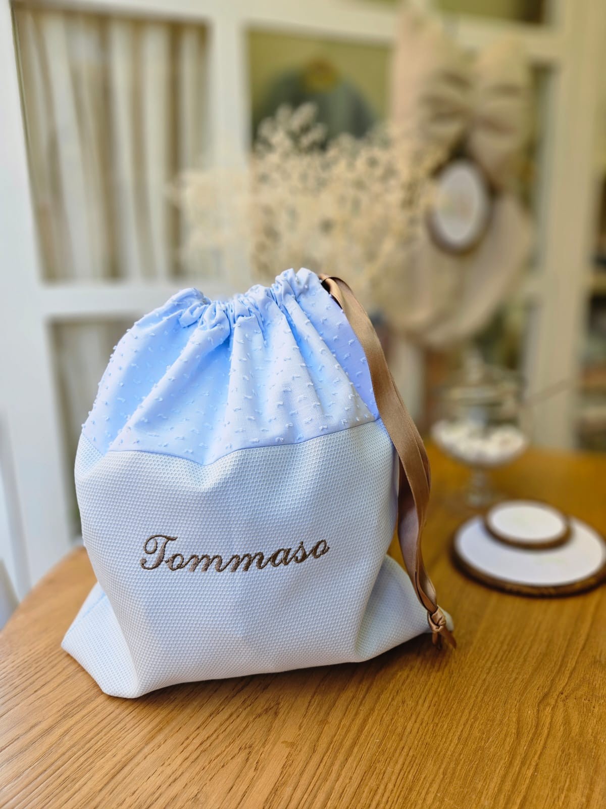 Sacca cambio baby love plumetis