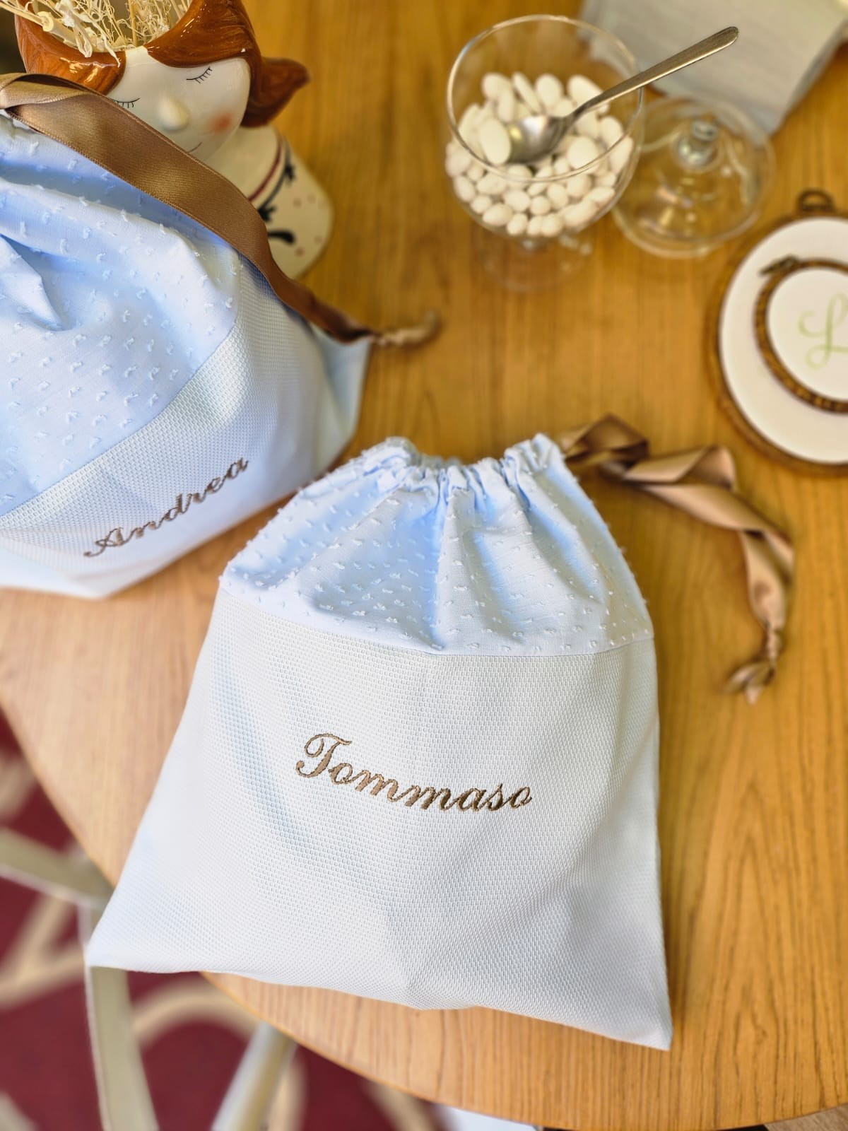 Sacca cambio baby love plumetis