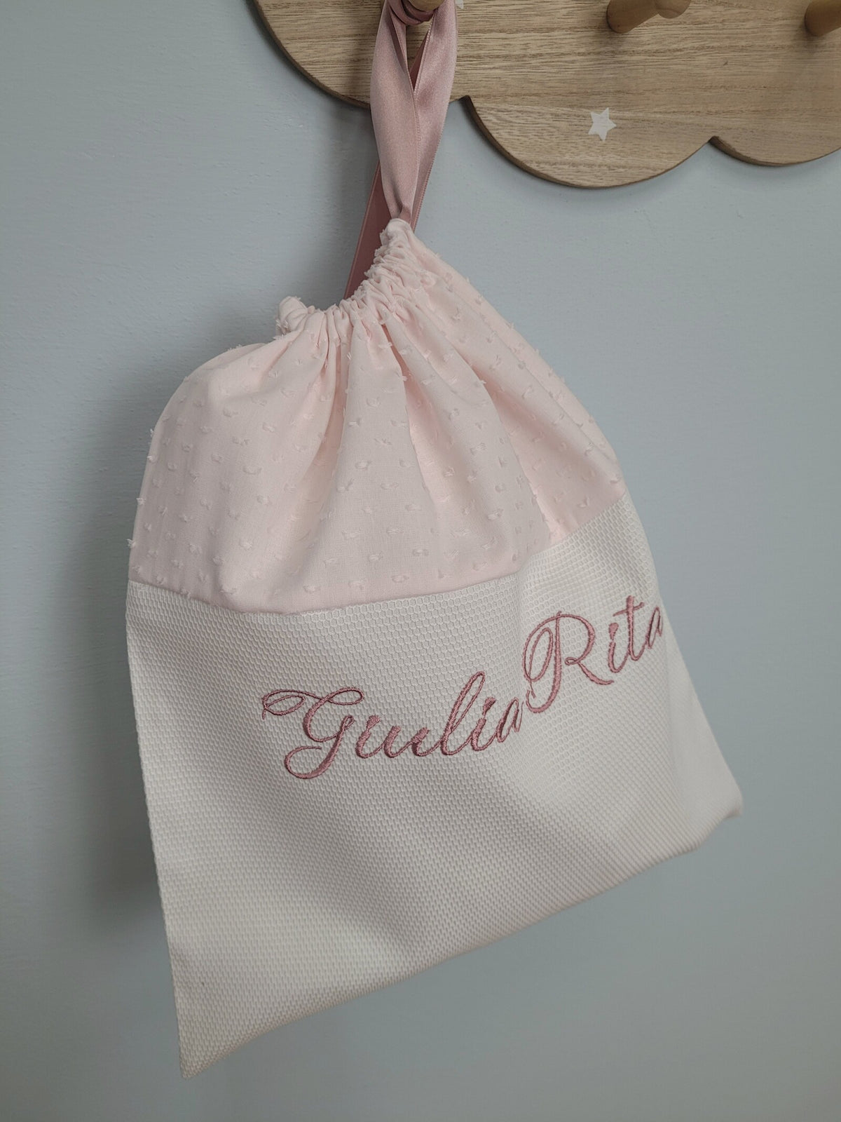 Sacca cambio baby love plumetis