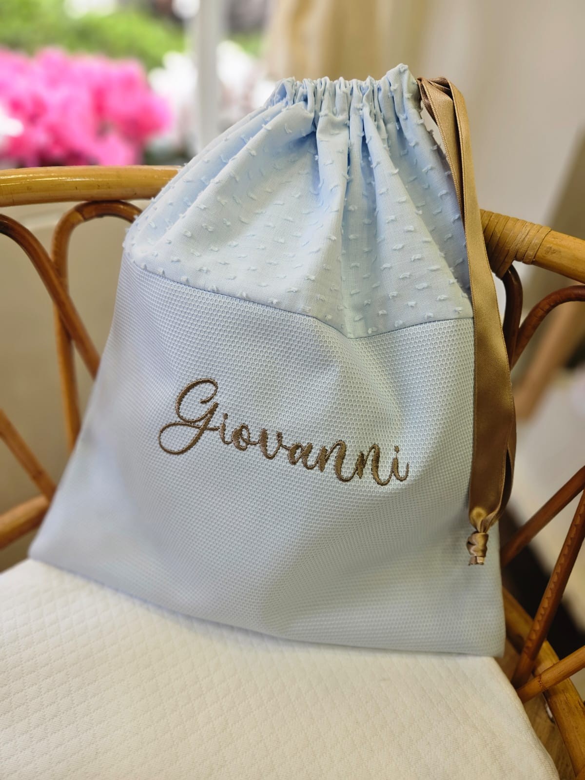 Sacca cambio baby love plumetis