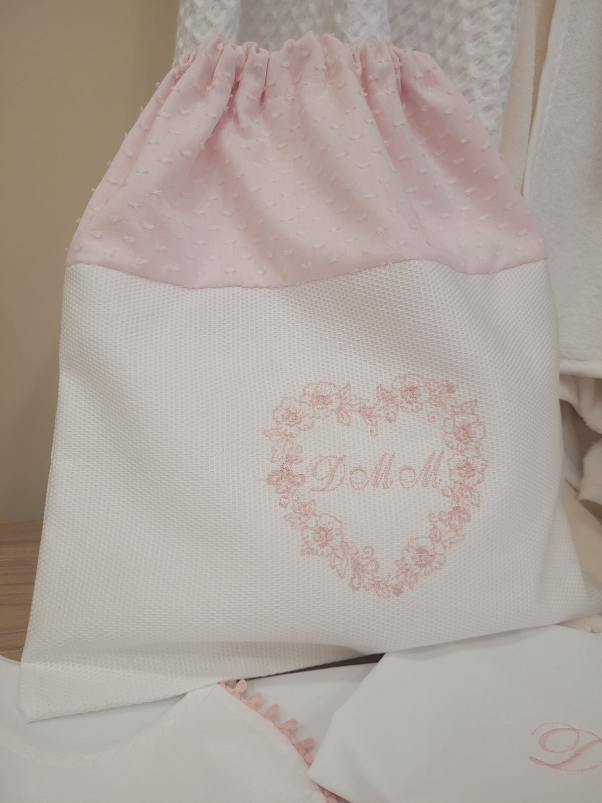 Sacca cambio baby love plumetis