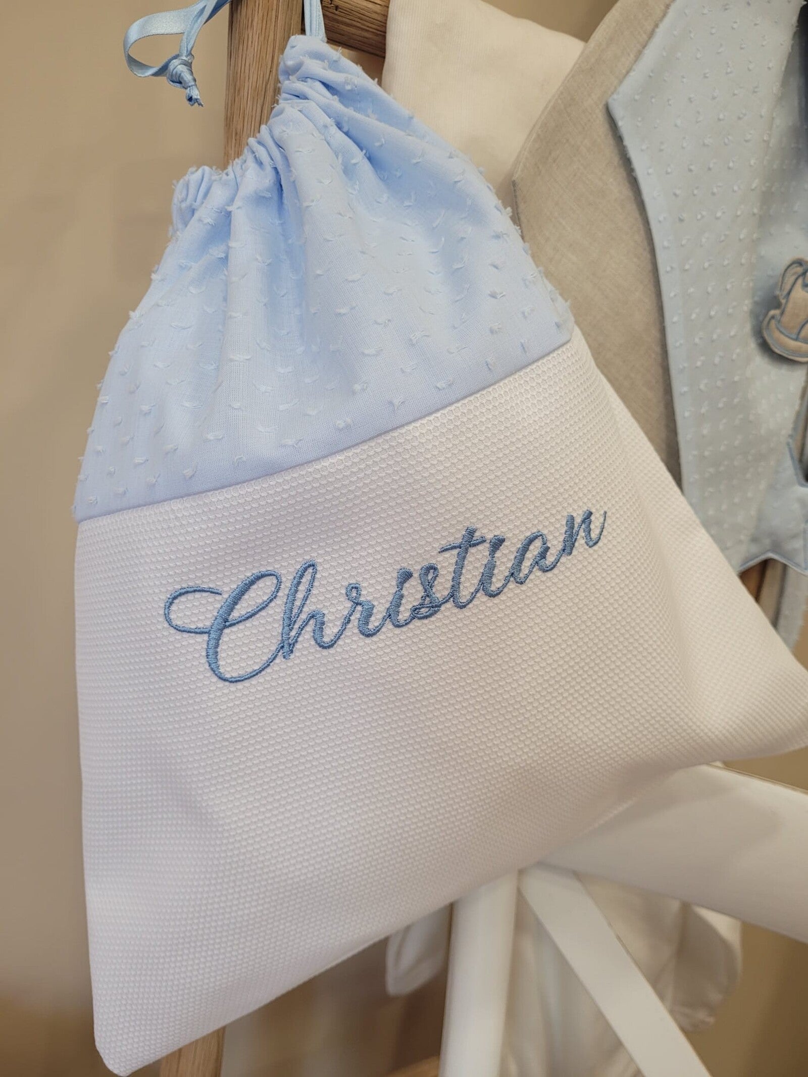 Sacca cambio baby love plumetis