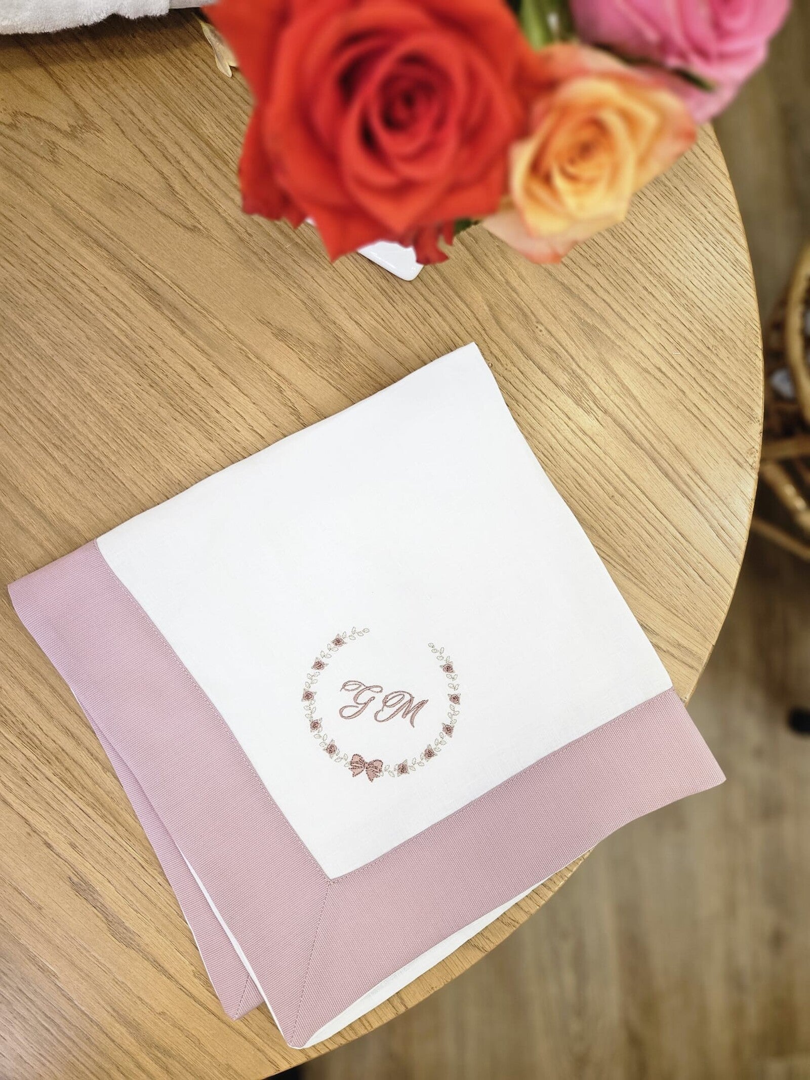 Quadrato in lino e piquè di cotone BASIC