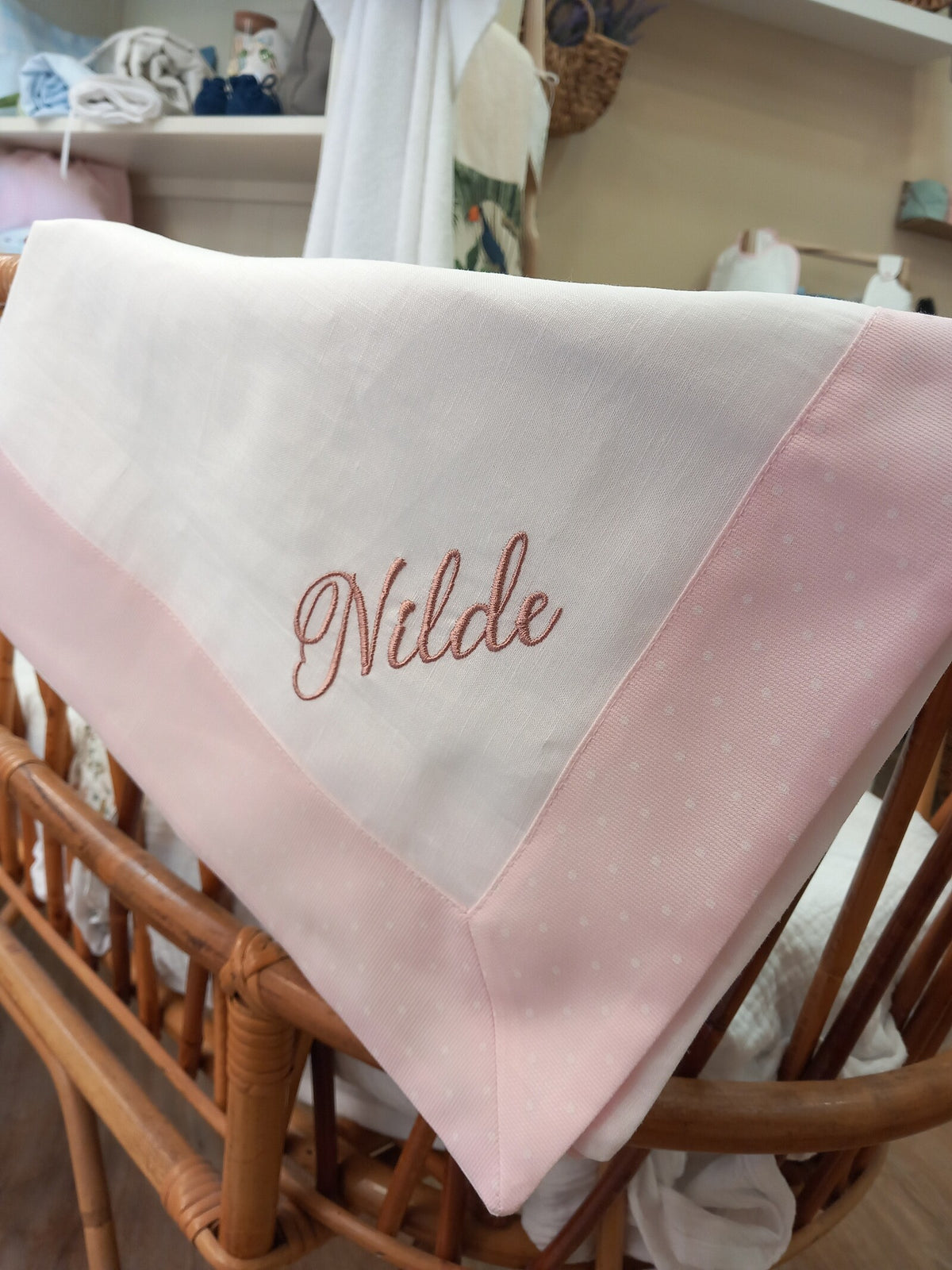 Quadrato in lino e piquè di cotone BASIC