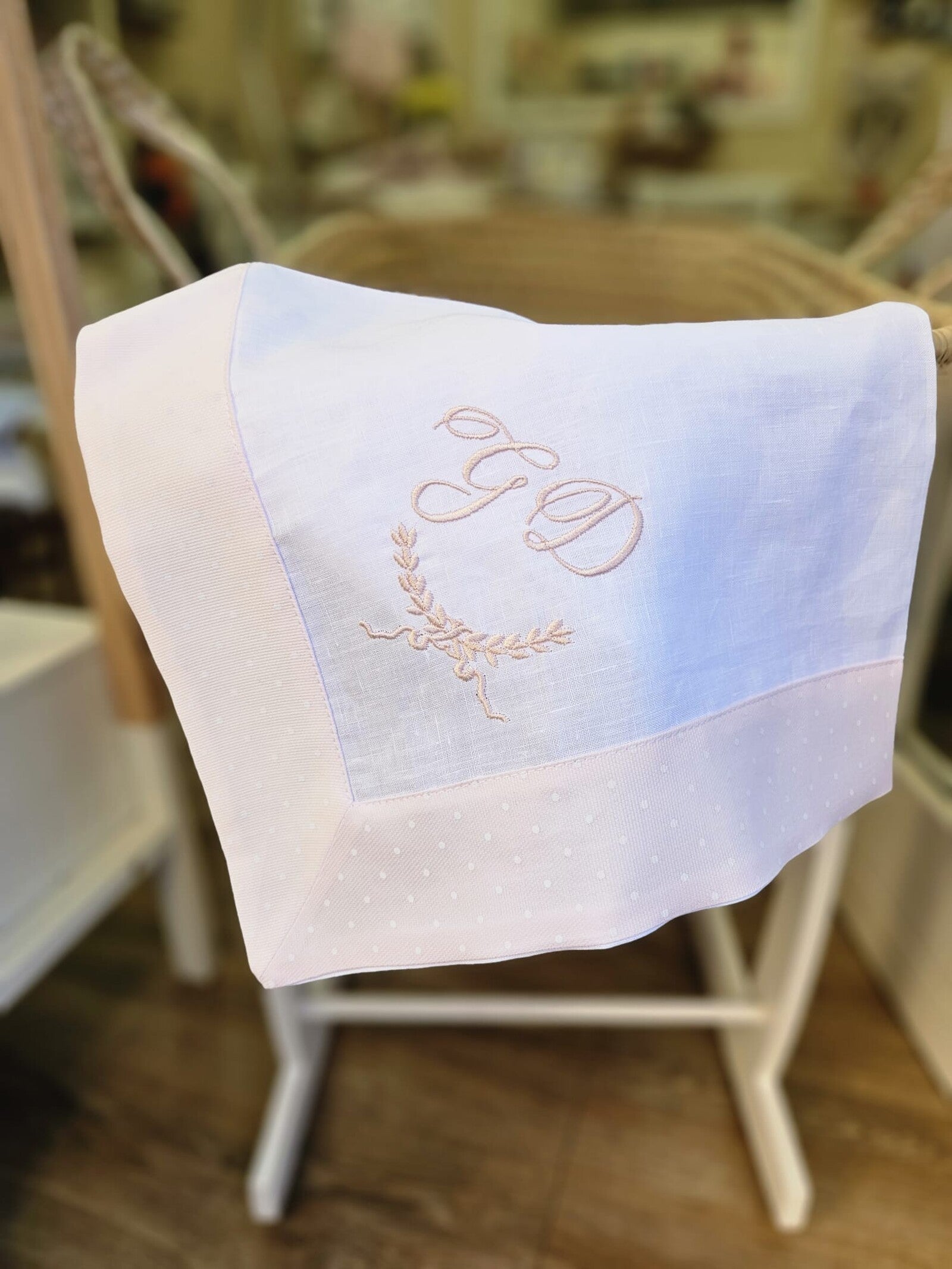 Quadrato in lino e piquè di cotone BASIC