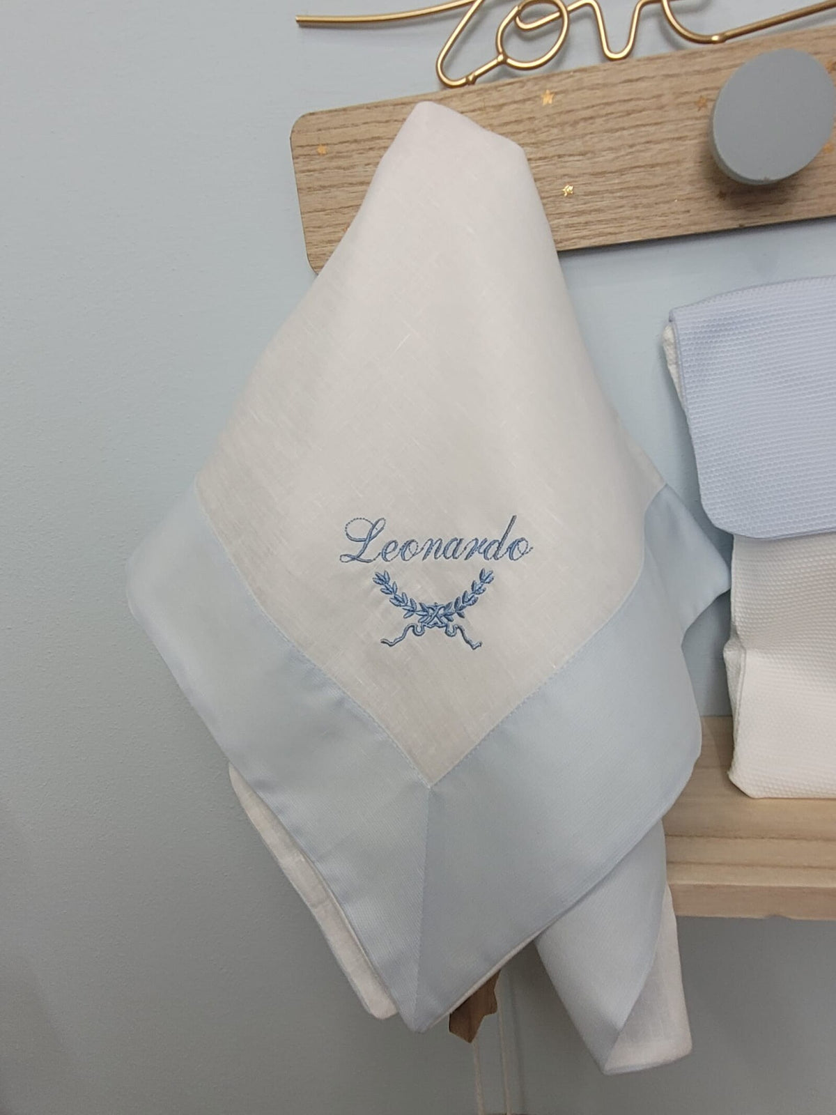 Quadrato in lino e piquè di cotone BASIC