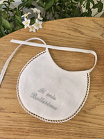 Bavaglino battesimale con merlettino