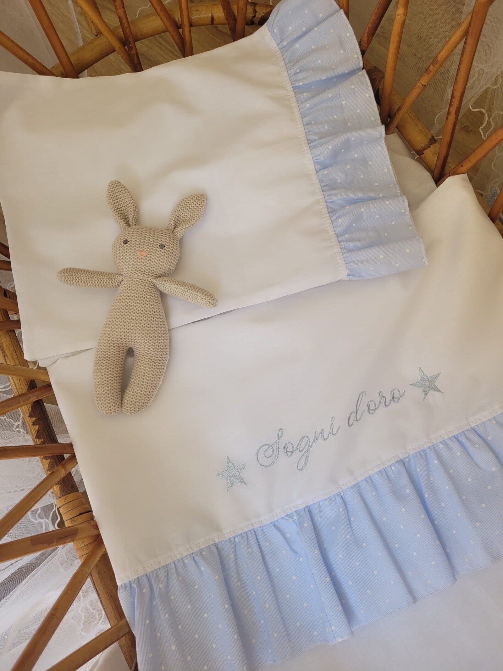 Lenzuolino con rouche in piquè