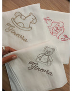 Tris di quadrati di cotone personalizzati