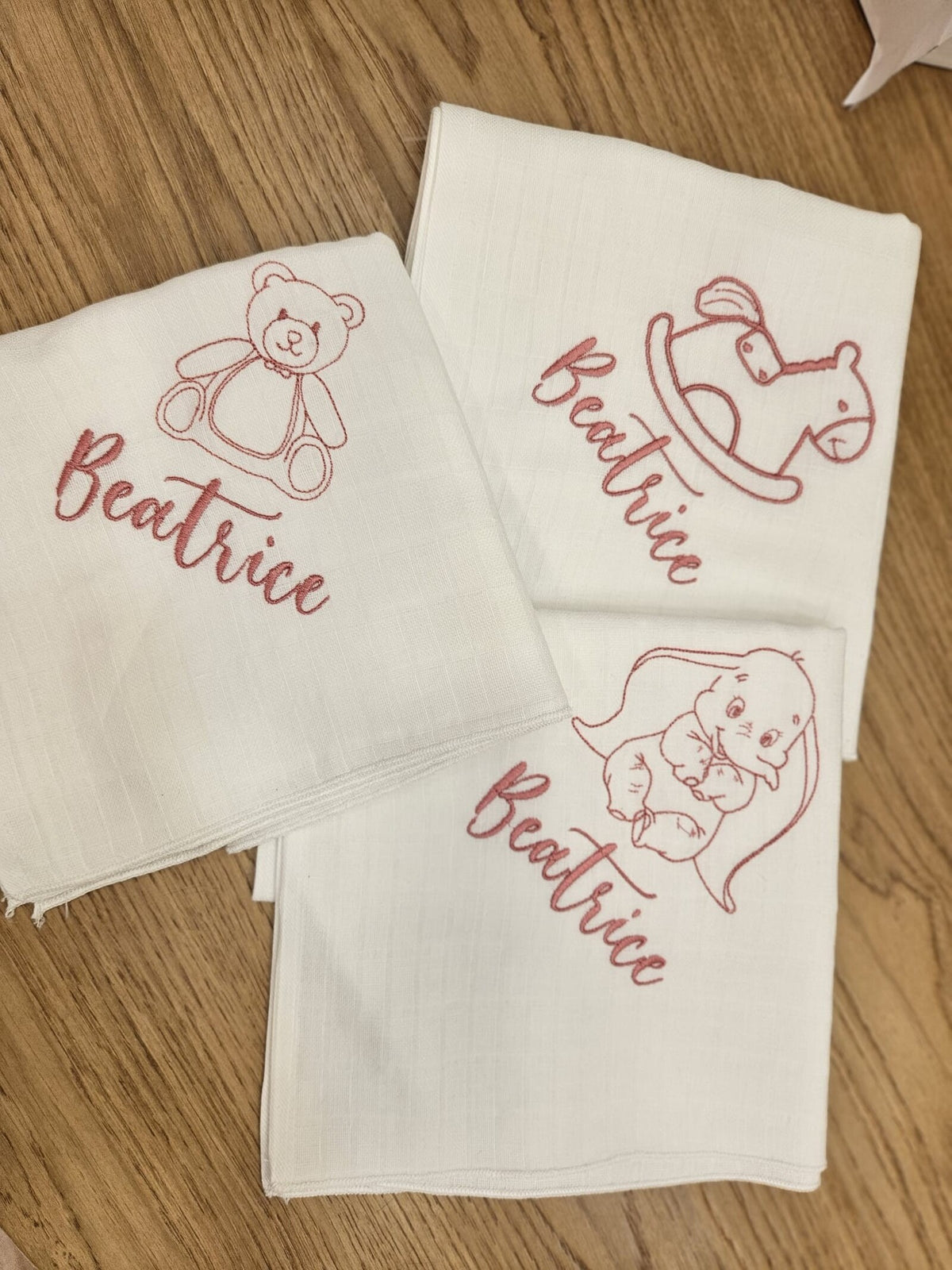 Tris di quadrati di cotone personalizzati