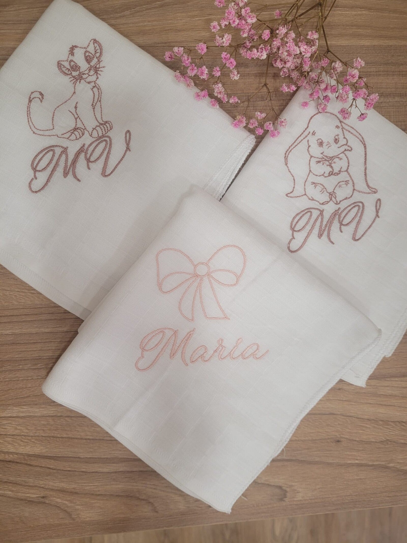 Tris di quadrati di cotone personalizzati