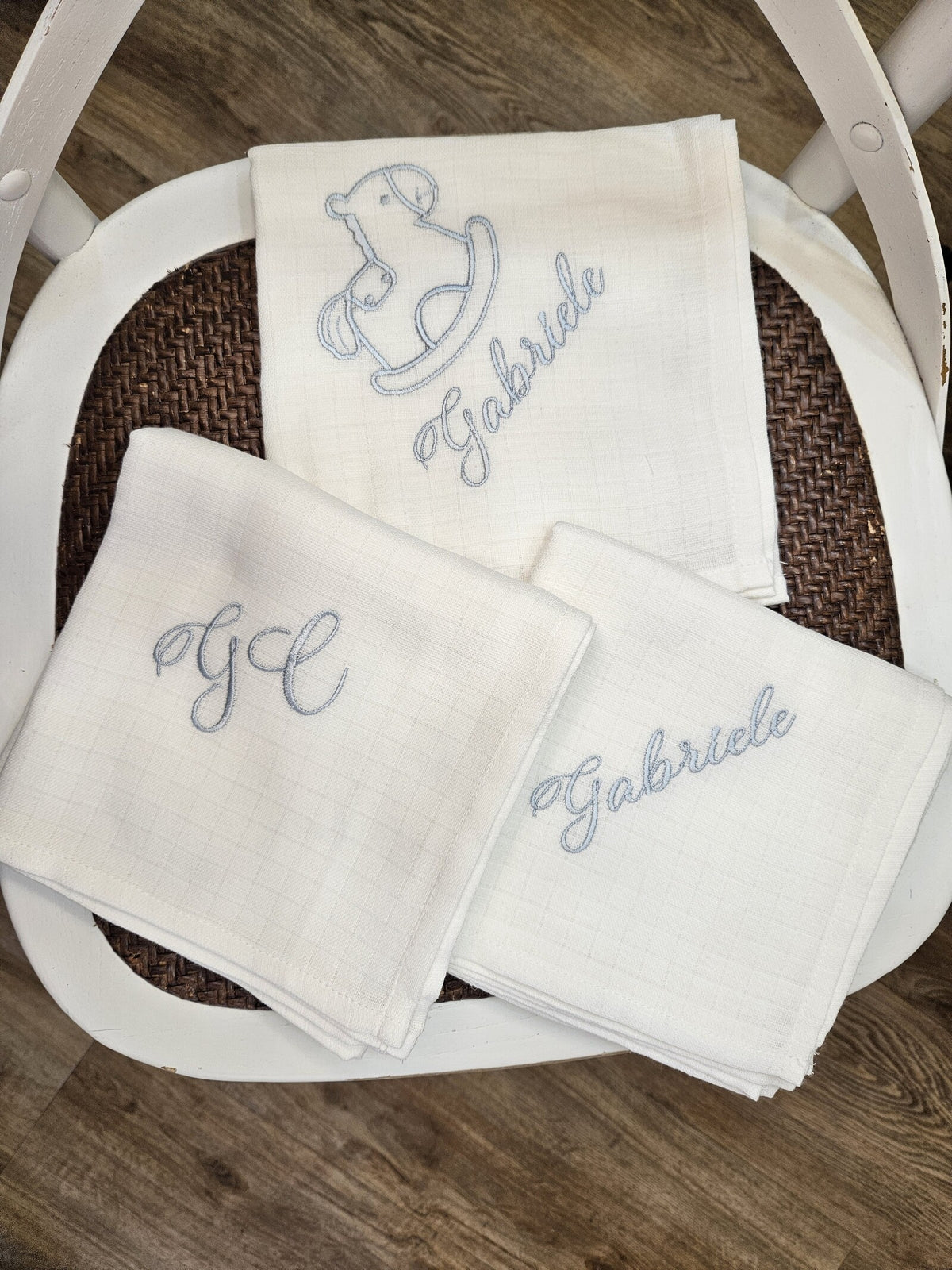 Tris di quadrati di cotone personalizzati