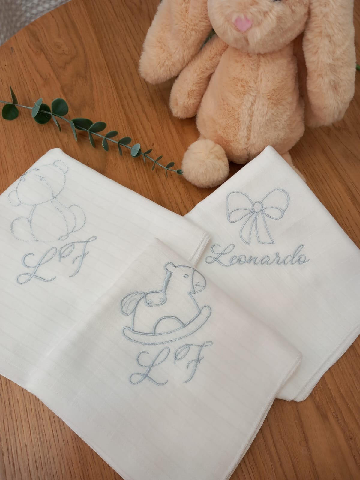 Tris di quadrati di cotone personalizzati