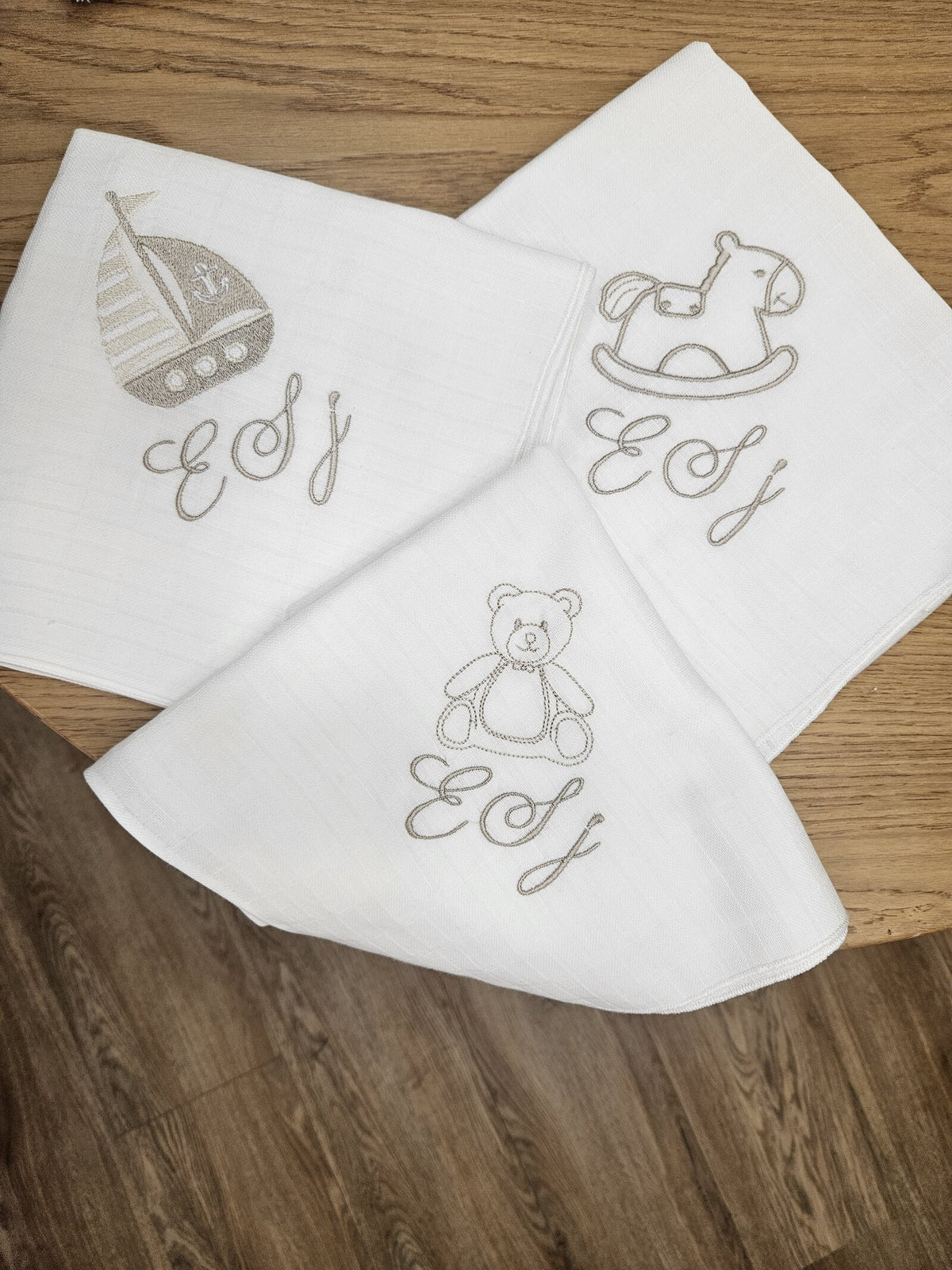 Tris di quadrati di cotone personalizzati