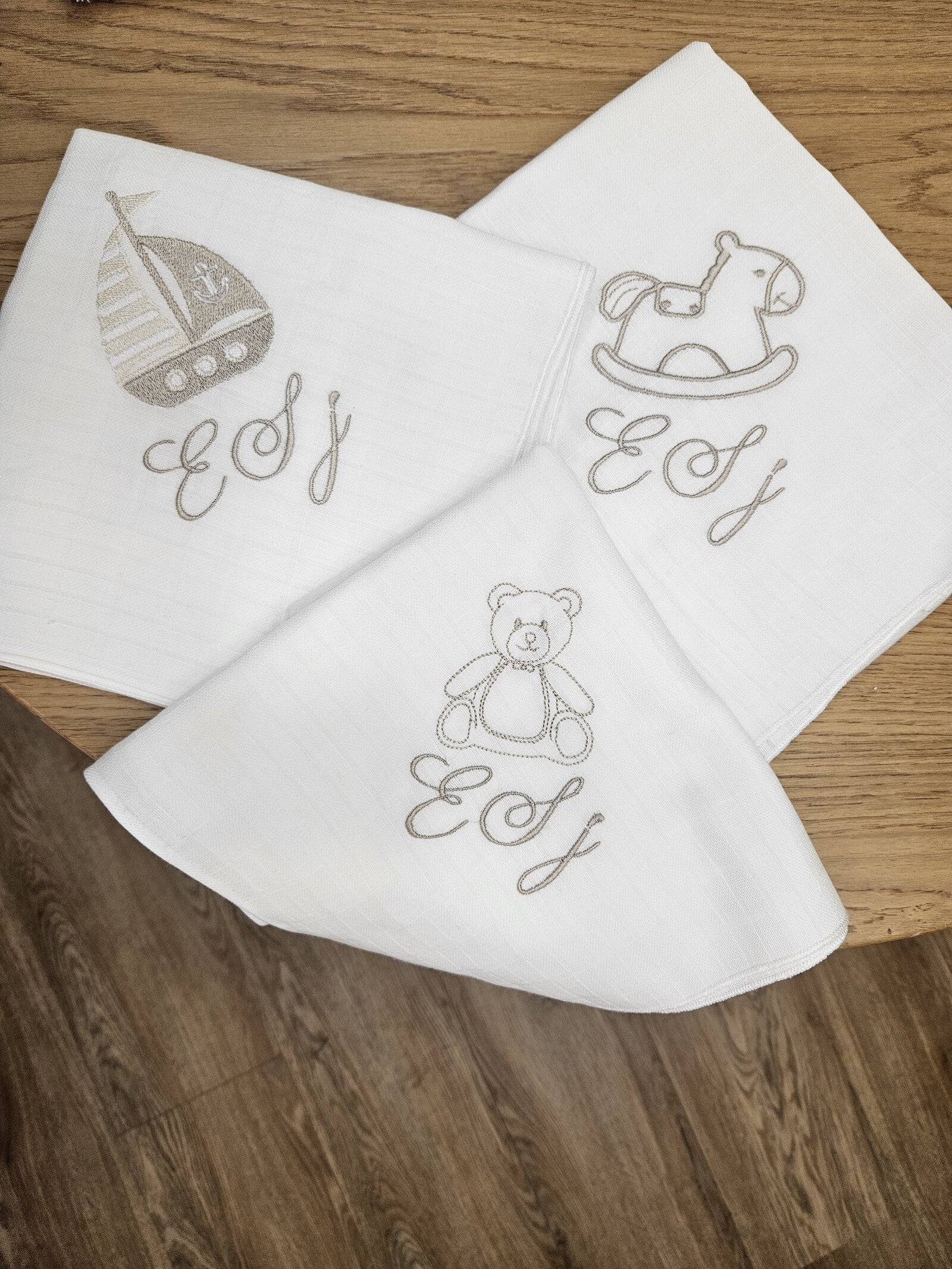 Tris di quadrati di cotone personalizzati